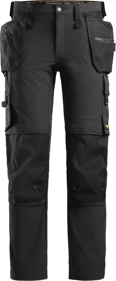Snickers 6271 Full Stretch Werkbroek met Holsterzakken - Zwart/Zwart - 52