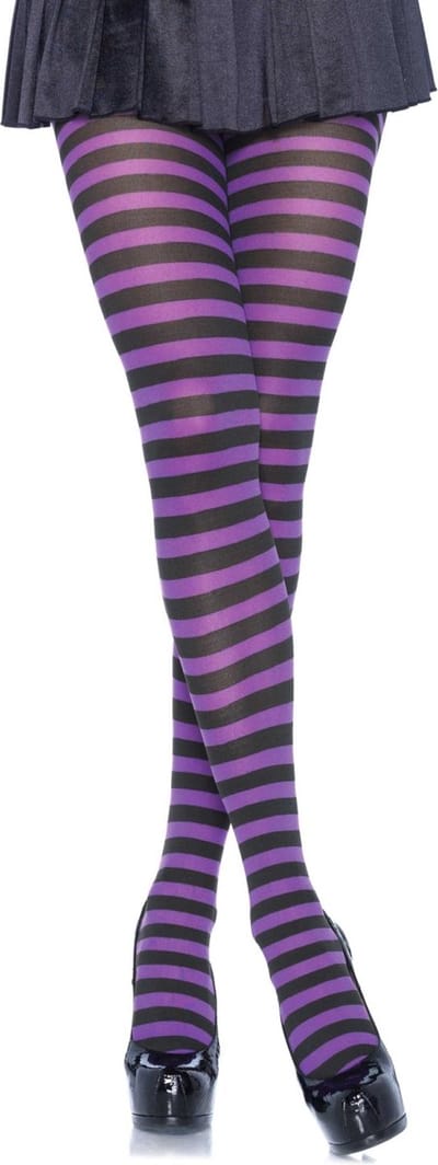 Gestreepte panty grote maat vrouw Leg Avenue