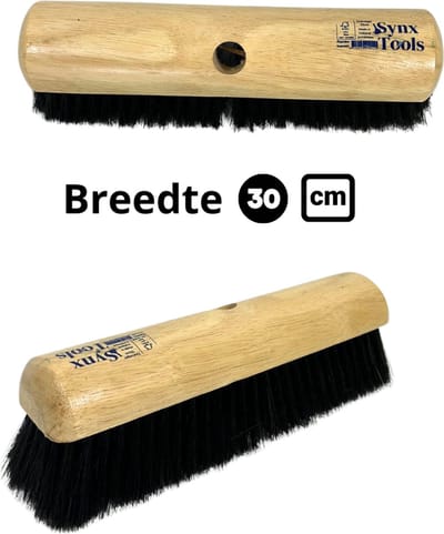 Synx Tools Bezem Los Zaalveger Paardenhaar 30cm - Paardenhaar/kamerveger 30cm - Zachte bezems - Zonder Steel