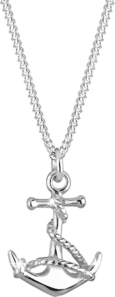 Damesketting met Ankerhanger - Maritiem Zee Symbool - 925 Sterling Zilver