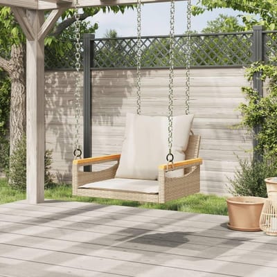 Hangstoel met kussens - Schommelstoel Buiten - Ontspannen in de tuin - Poedergecoat stalen frame