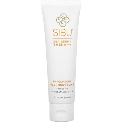 Sibu Beauty, Sea Berry Therapy, Exfoliating Face and Body Scrub, 3.3 fl oz (100 ml) white