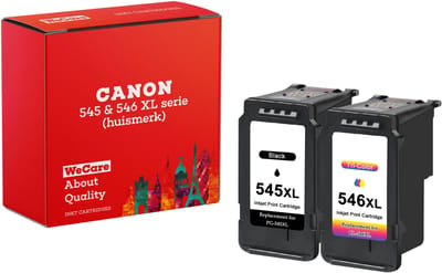 2-pack | geschikt voor Canon PG-545 XL + CL-546 XL - Inkt Cartridge 2-pack voor Canon Pixma TS205 / TS305 / TS3350 / TS3150 / TS3151 / TS3355 / TR4550 / TR4551 / MG2550 / MG2555 / MG2950 / MG2450 / MX495 / MX490 Printer - Pack Kleur en Zwart