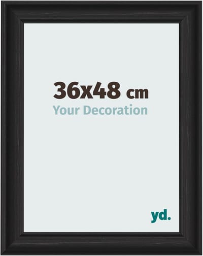 Your Decoration - Fotolijst 36x48 cm - MDF - Zwart Houtnerf - Lazio