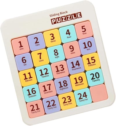 Schuifpuzzel Cijfers - Magnetische Breinbreker - Educatief Spel - 6x6 Raster Ontwerp - 196 x 174 cm - Wit