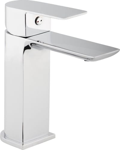 GO by Van Marcke Dynamic wastafelmengkraan eengreeps met PushOpen keramische schijven inclusief flexibels en fixatieset chroom