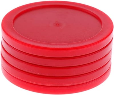 Air Hockey Pucks - Vervangende Schijven - Spel Spelen - Duurzaam Plastic - 62 mm - Rood
