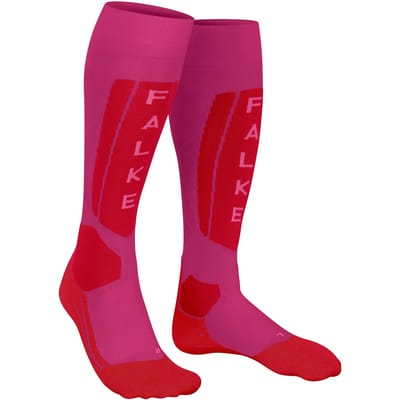FALKE SK5 Expert Women warm dun zijde functioneel materiaal skisokken dames paars - maat 35-36