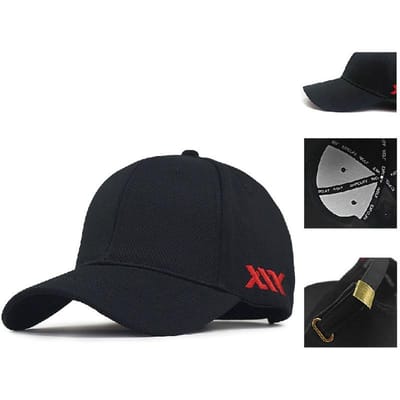 56-61cm 62-68cm Grote Hoofd XXL Man Katoen Gaas Baseballpetten Grote Maat Oversized Snapback Hoed Zomer Extra Maat Trucker Pet Unisex 62-68cm black