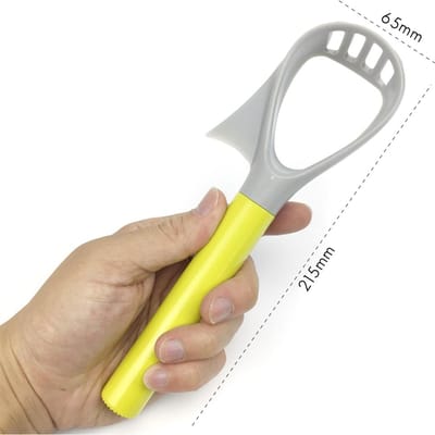 5-in-1 Avocado Snijgereedschap Pitverwijderaar Kernverwijderaar Fruitgereedschap Plastic Groentepuree Maker Keukenaccessoires geel