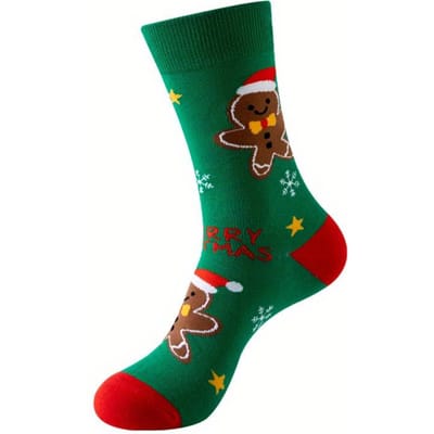 Chaussettes de Noël pour femmes Chaussettes intéressantes de Noël Père Noël Flocon de neige Elk Cotton Crew Happy Socks Chaussettes intéressantes pour hommes Soken blue