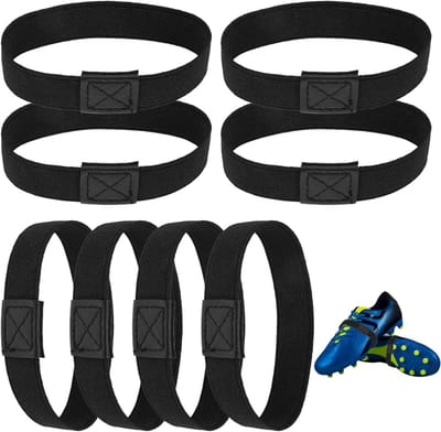 8 Stuks Lacing Fixing Bands voor Voetbalschoenen, Duurzame en Scheurvaste Sluitingen, Ideaal voor het Bevestigen van Veters en Voorkomen van Loslaten tijdens Sportactiviteiten