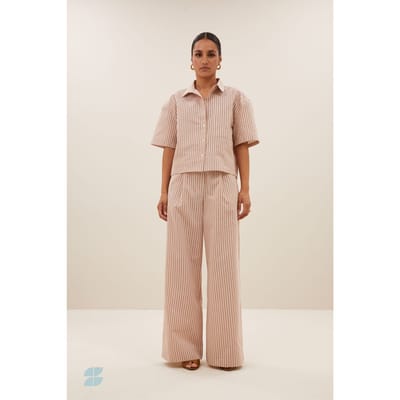 By-Bar Cris Stripe Blouse Copper Small Stripe Size: XS | Button-Down Shirts Outlet | Dames |