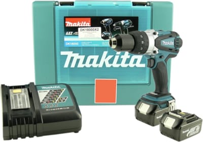Makita BHP458RFJ 18V Li-Ion accu klopboor-/schroefmachine set (2x 3.0Ah accu) in Mbox