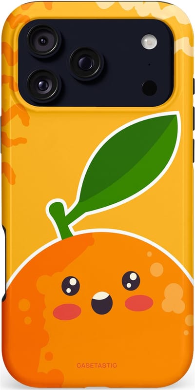 Casetastic hoesje geschikt voor Apple iPhone 17 Pro Max - MagSafe - Dubbellaagse bescherming - Vrolijke Sinaasappel - Fashion Case - Geel Oranje Beige
