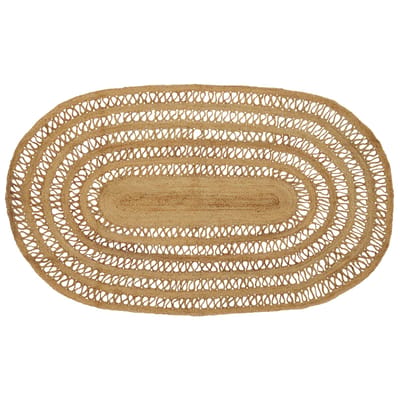 vidaXL - Gebied - Tapijt - Naturel - 152 - x - 245 - cm - Jute