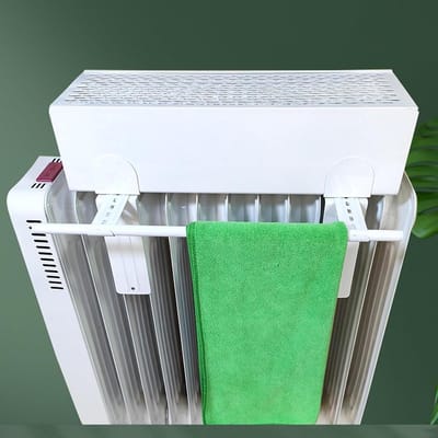 Radiator Luchtbevochtiger - Waterverdamper - Droge Lucht Bestrijden - Geen Elektriciteit Nodig - 60 cm - Zilverkleurig