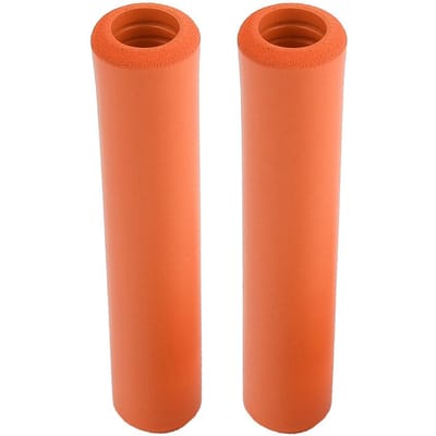 1 Paire Poignées de Guidon de Vélo Antidérapantes Antichoc en Silicone Poignées de Vélo avec Embouts Orange orange
