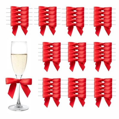 50 Stuks Rode Geschenkstrikken voor Cadeau en Decoratie