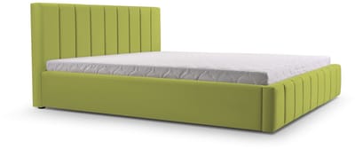 Bed 01 - Gestoffeerd bed met Fluweel Beklede Tweepersoonsbed - 160x200 cm - Elegant en Comfortabel - Groen (TRINITY 12)