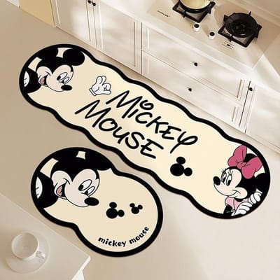 Cartoon Twee Delig Vloermat Keuken Badkamer Douche Vochtregulerend Voetmat Antislip Makkelijk te Onderhouden Diatomeeënaarde Mat 40 * 120CM