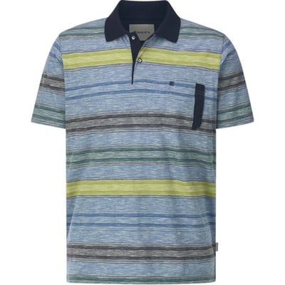 Babista herren Poloshirt - 44/46 - blauw - Plus Size