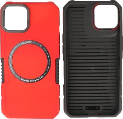 Hoesje Geschikt voor de iPhone 11 Pro - Schokbestendige Telefoonhoesje Geschikt voor MagSafe - Rood