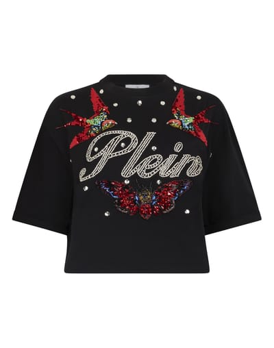 Cropped T-Shirt Tattoo Strass