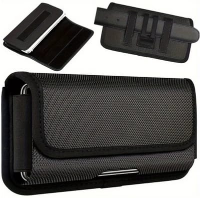 Actie4you® - 16 x 9 x 2.5 – XXL - Riem Holster Hoesje - Universeel Telefoonhoesje Nylon Holster - Hoesje – Voor Grote Smart Phones – Riem telefoon hoes – Zwart
