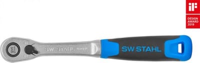 SW-Stahl 06014L omschakelbare ratel 1/4 inch I fijnvertand met 72 tanden I steekslot I chroom vanadium staal