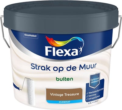 Flexa - Strak Op De Muur Buiten Zijdemat - Vintage Treasure - Mengverf - 2,5 L