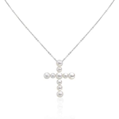 Luna-Pearls - 216.1000 - Ketting - Dames - 925er Zilver gerhodineerd - Zoetwatercultuurparel - 43cm