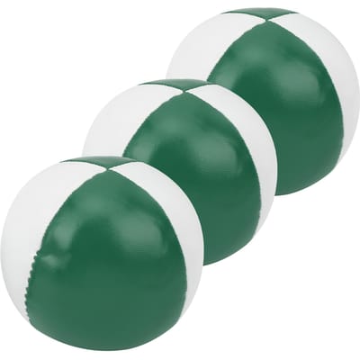 3 Stuks PU Leer Jongleerballen Indoor Vrije Tijd Draagbare Performance Oefenballen Groen Wit
