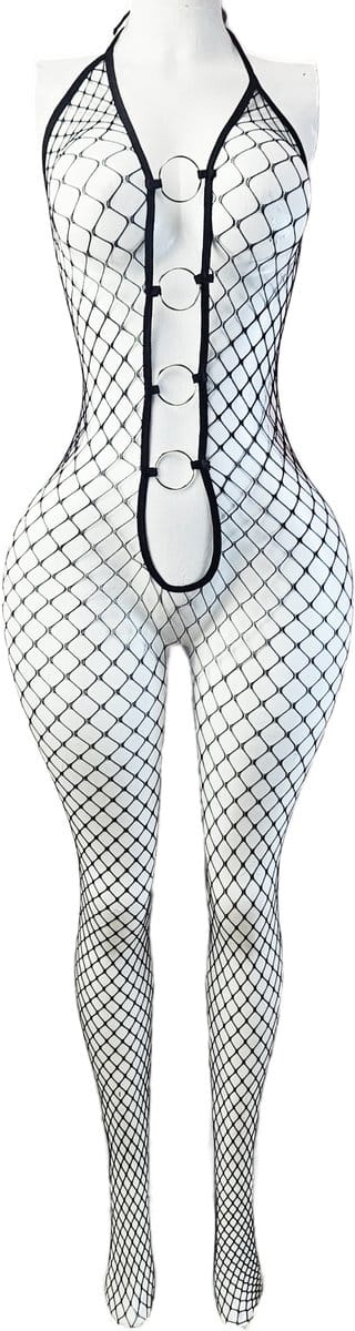 BamBella ® - Panty pak -Onesize - body suit - Dames - Onesize - Erotische jumpsuit van kant lingerie Zwart
