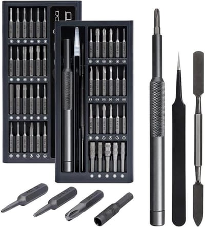 Precisie Schroevendraaierset - Multigereedschap Set - Elektronica Reparatie - Magnetische Bitopslag - 50 Delig - Grijs
