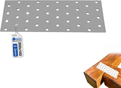 GeZu Impex Verbindingsplaat 100×300 mm Gegalvaniseerd – Robuuste Houtverbinder voor Stevige Constructies