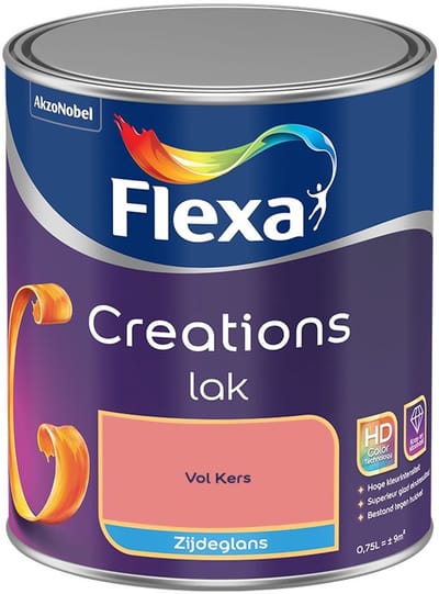 Flexa - Creations Lak Zijdeglans - Vol Kers - Mengverf - 750 Ml