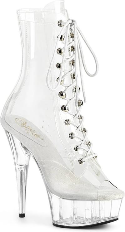Pleaser - DELIGHT-1021C Plateau Laarzen - US 5 - 35 Shoes - Transparant