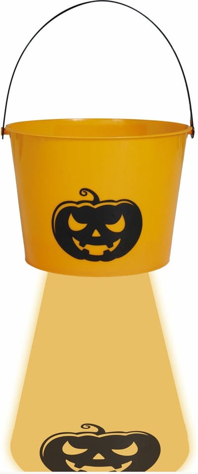 Fiestas Guirca - Halloween emmer met licht aan de onderkant - Halloween - Halloween Decoratie - Halloween Versiering