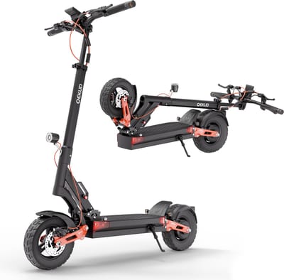 Qekud T6 Elektrische Step - 48V 18Ah Grote Batterij - 10" Off-road Luchtbanden - Dubbele Schijfremmen & Hydraulische Demping - Opvouwbare E-step - Actieradius tot 70 km