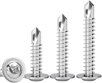 Dailygoods- Boorschroeven 100 Stuks - Zelftappende Schroeven - Roestvrij Staal - M4,2 x 10 mm - Flexibel en Praktisch - Voor Hout en Plaatstaal