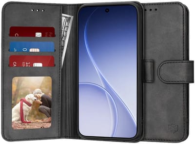 Hoesje geschikt voor Oppo Reno15 F/FS - Techsuit Diary Book Wallet Case - Zwart