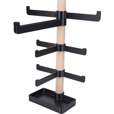 Fietsuitrusting Opbergrek Houten Bureau Fietshelm Brillen Displayrek Verticale Organizer voor Huis Woonkamer