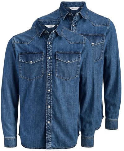 Jack & Jones Heren Jeans overhemd 2 pack Western