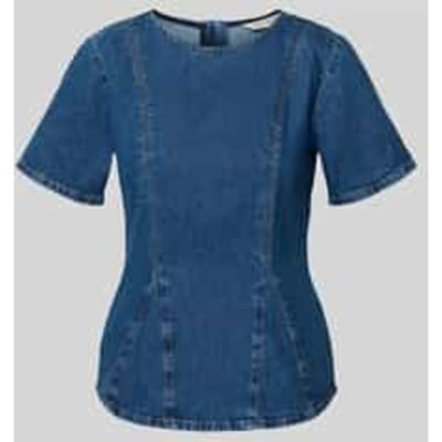 Jeansshirt met ronde hals model 'Turige Alena'