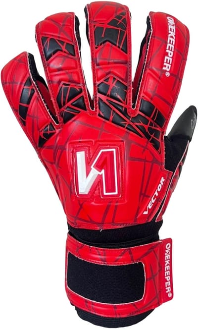 Onekeeper vector evolution keeperhandschoenen in de kleur rood.