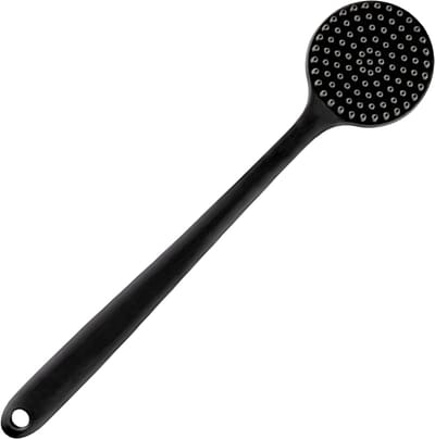 Somstyle Badborstel Siliconen - Rugborstel 38 CM - Lichaamsborstel - Douche Massage Borstel - Zwart