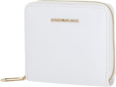 MANDARINA DUCK Leren Portemonnee Luna Zip Wallet Optical White Wit
