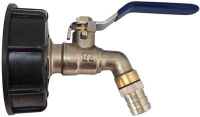 Dailygoods - Tank Adapter - Tote Tank Drain Adapter - Hoogwaardig materiaal - Metaal - 3/4" Hose Fitting - Geschikt voor tonklep - Kleur:...