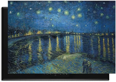 KitchenArt - Sterrennacht boven de Rhône – Inductie Beschermer - 52x35 cm - Kookplaat Beschermer - Luxe Afdekplaat Inductieplaat - Anti-slip & Oprolbaar - Beschermmat Inductiekookplaat